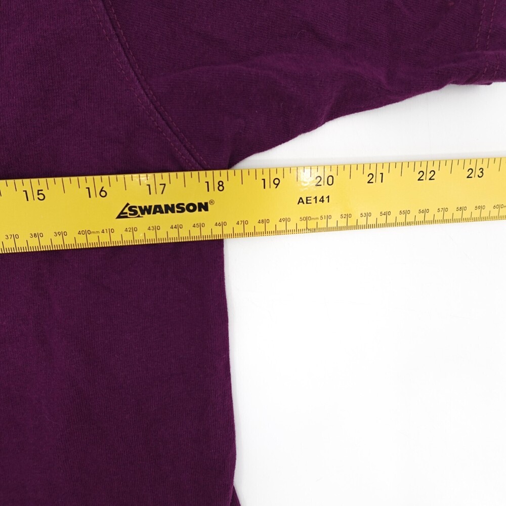 Vintage Champion Shirt Adult Medium Purple Cursive Logo T-Shirt 90s - Picture 8 of 9